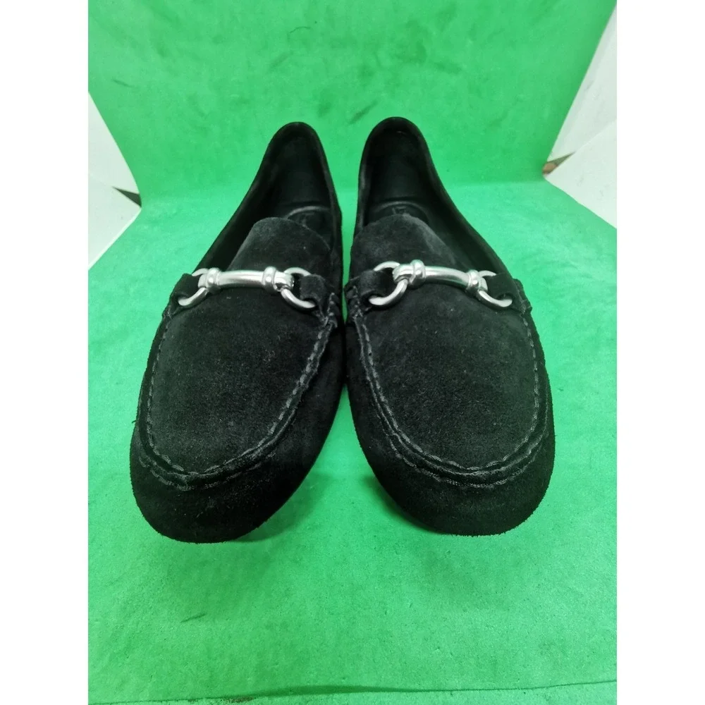 Born® Womens Size 8.5US Very Comfortable Magnolia Loafer Black Suede Leather